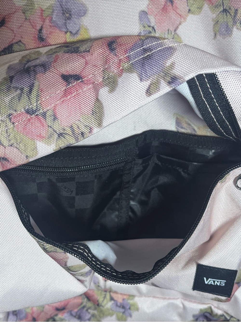 Vans old Skool Floral & Kitten Print Pink Backpack - Picture 3 of 9